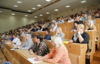 Встреча ректора академии Виталия Великанова с педагогическими работниками УО БГСХА