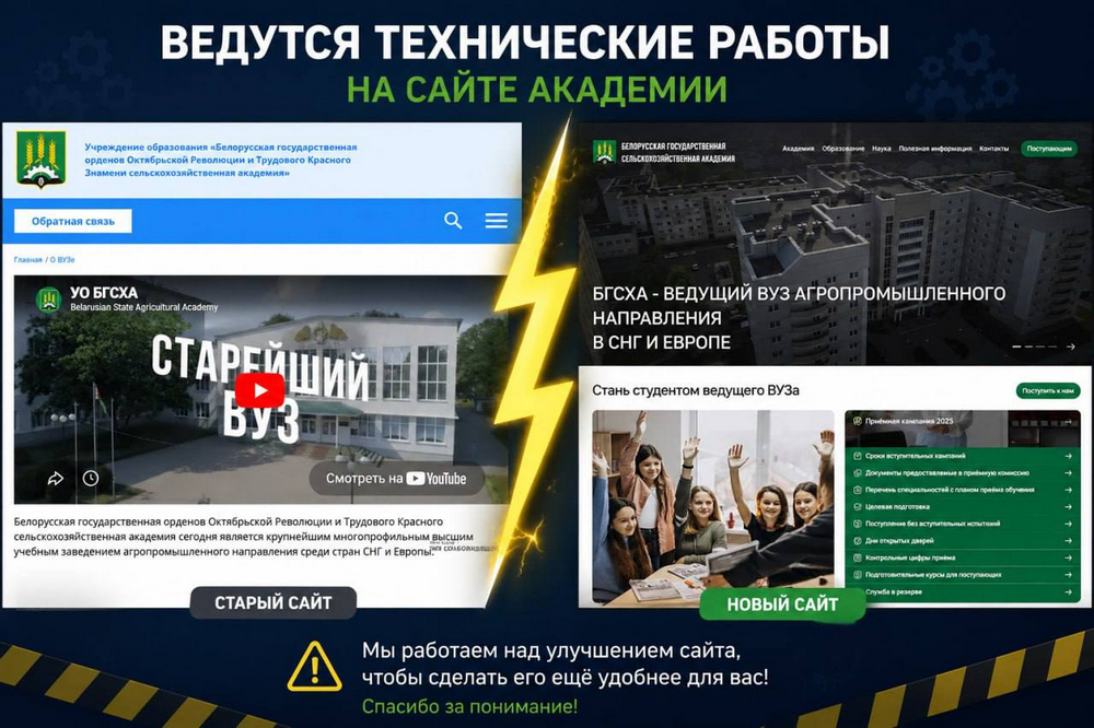 На сайте академии ведутся технические работы